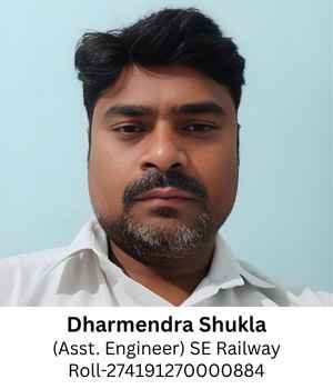 Dharmendra Shukla (Asst. Engineer) SE Railway Roll-274191270000884